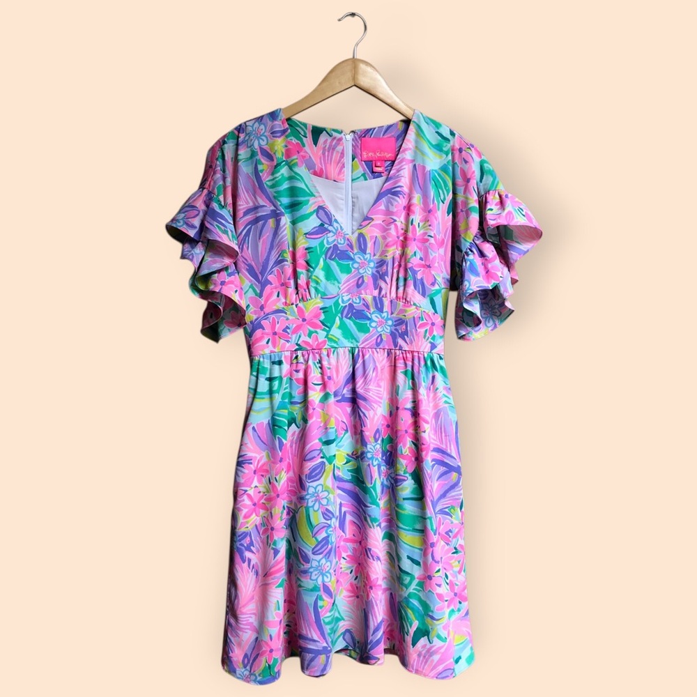 Lilly Pulitzer Blaire Stretch Dress It Was All A Dream Floral Dress Women’s 0
